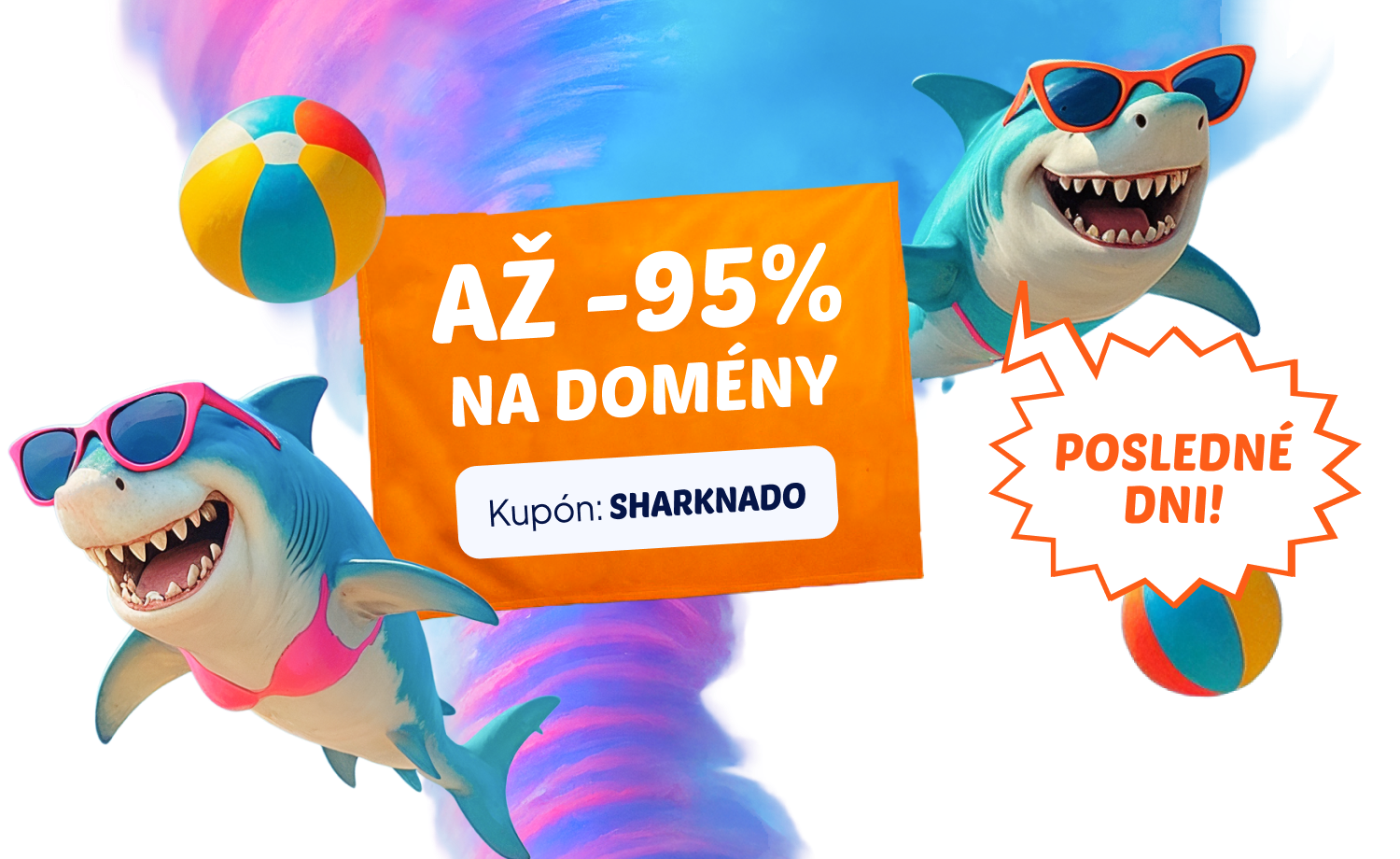 Webglobe ponúka až 95% zľavy na domény s letnou sharks kampaňou