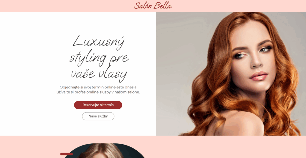 Ukážkový web kaderníctva