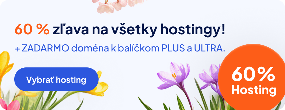 60 % zlava na vsetky hostingy