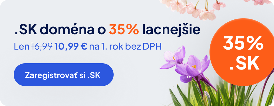 Sk domena o 35 % lacnejsie