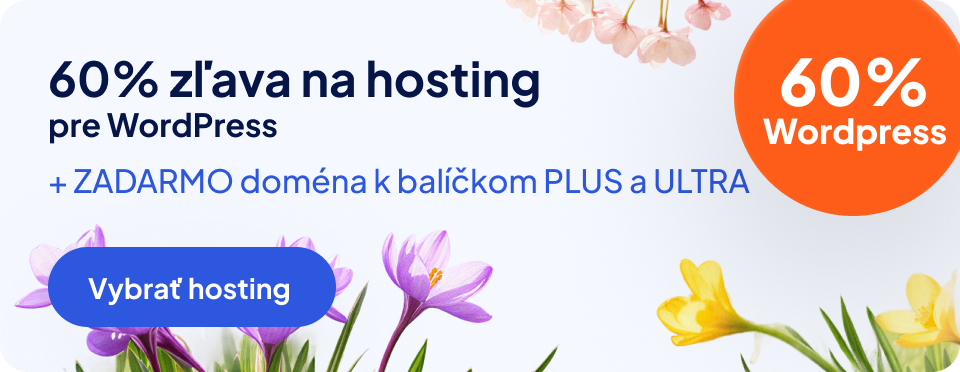 60 % zlava na hosting pre WordPress